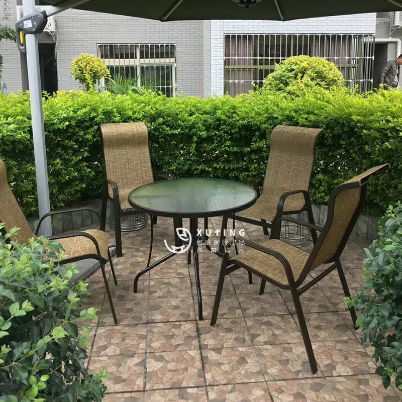 热销家具休闲铁艺铁网桌椅金属室外花园阳台庭院露天全铁藤椅户外
