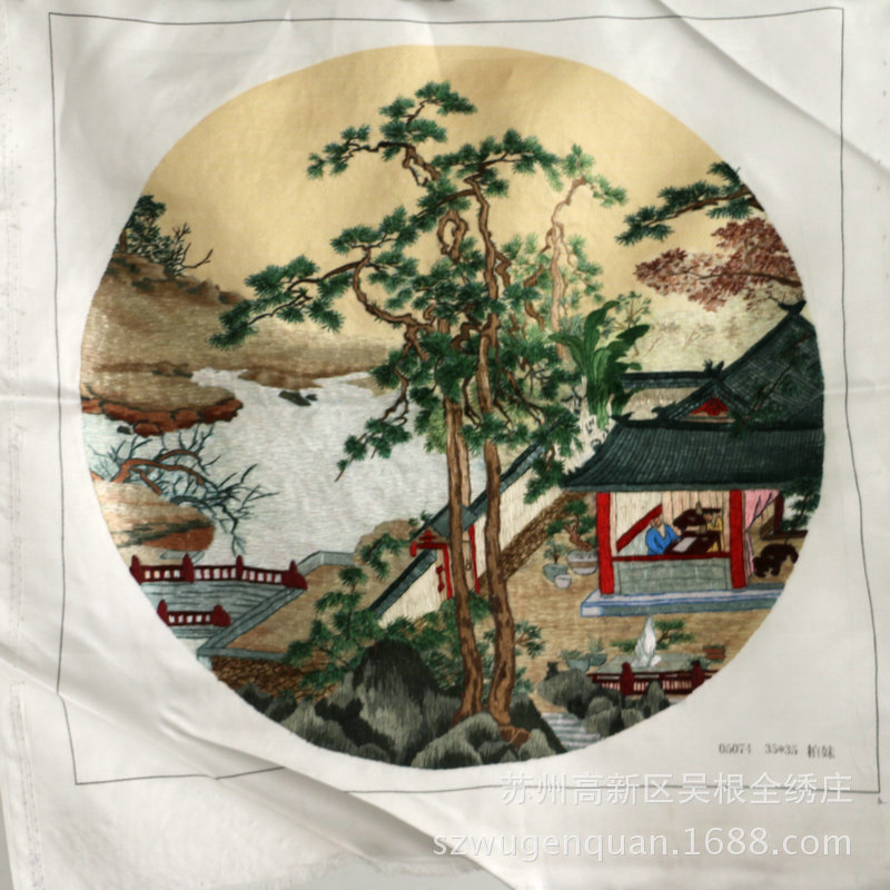 单面供应小幅苏绣批发绣装饰画客厅书房手工刺绣工艺品绣片