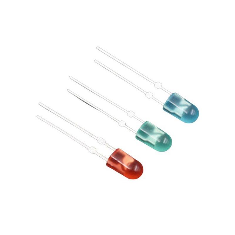 led发光二极管349椭圆带短脚色红发红蓝发蓝绿发绿显示屏直插灯