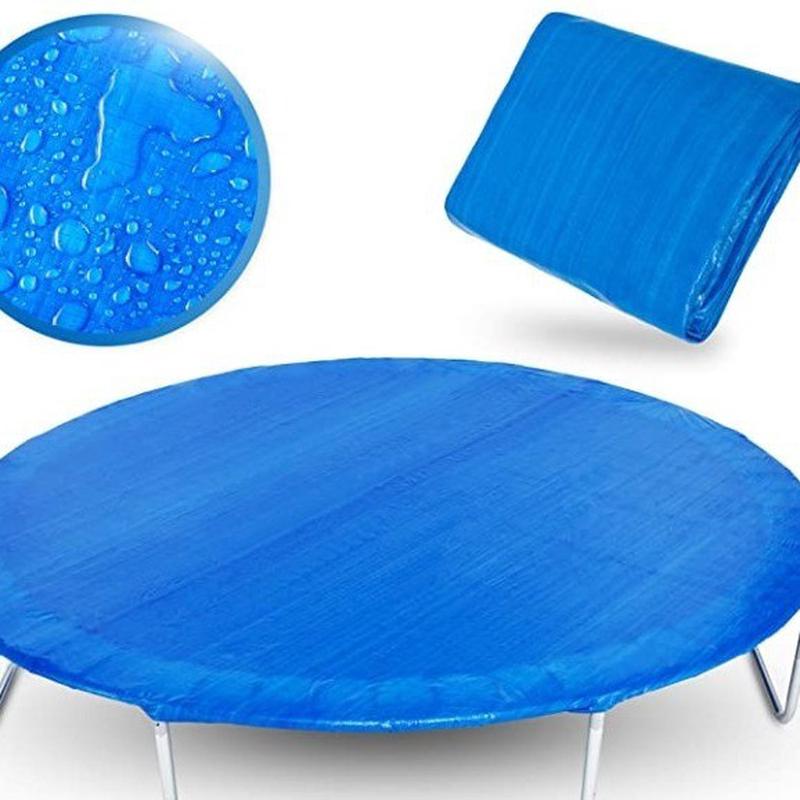 儿童商用圆形蹦蹦床蓝色防尘雨布户外护网防风弹簧跳跳床成人雨罩