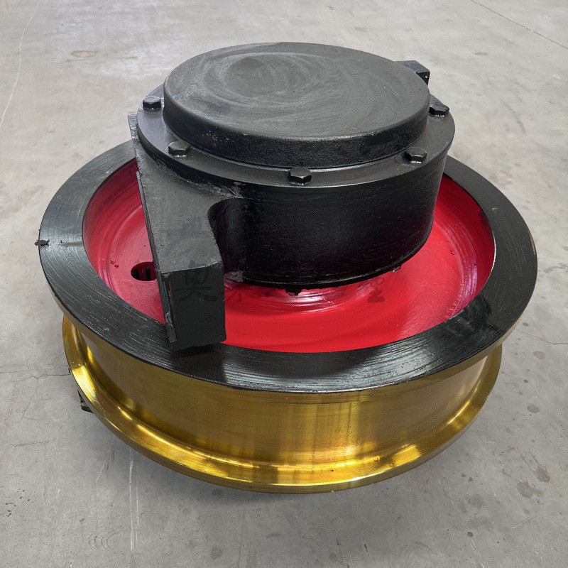 热销700800料车被动车轮组锻钢65mn材主轮组700*160双边轮