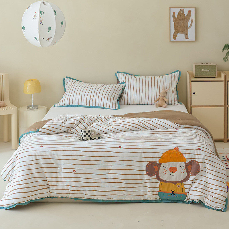 a类全棉水洗棉四季通用卡通棉被冬被儿童被子宿舍学生被芯夏凉被