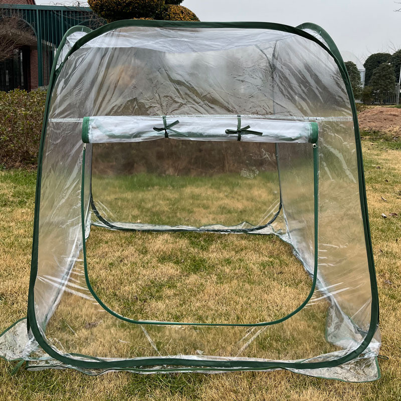 pvc可折叠透明温室暖房迷你花房花园温室防虫多肉植物罩大棚