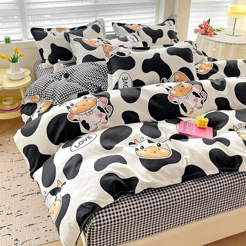 a类加厚被套四件套磨毛床单三件套学生宿舍床上用品亲肤柔软套件