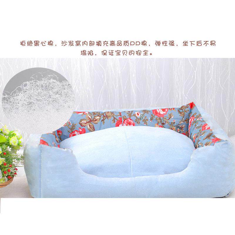 小可用宠物窝全可拆复古花朵窝泰迪狗博美四季中型犬窝通用猫窝