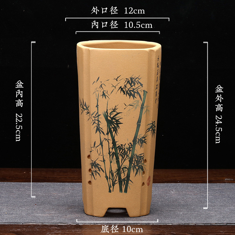 紫砂兰花盆专用梅兰竹菊绿植绿萝蕙春建兰花卉园艺桌面君子兰批发