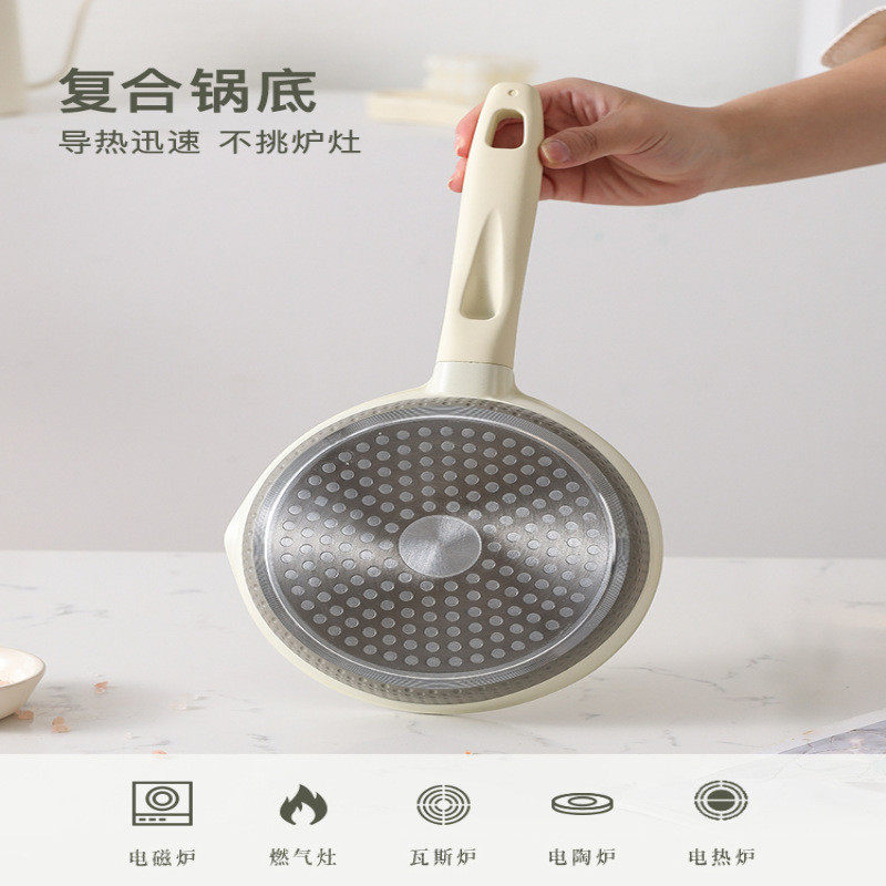 煎蛋锅陶瓷平底锅小煎锅迷你不粘锅煎蛋神器宝宝辅食早餐锅熙之锦