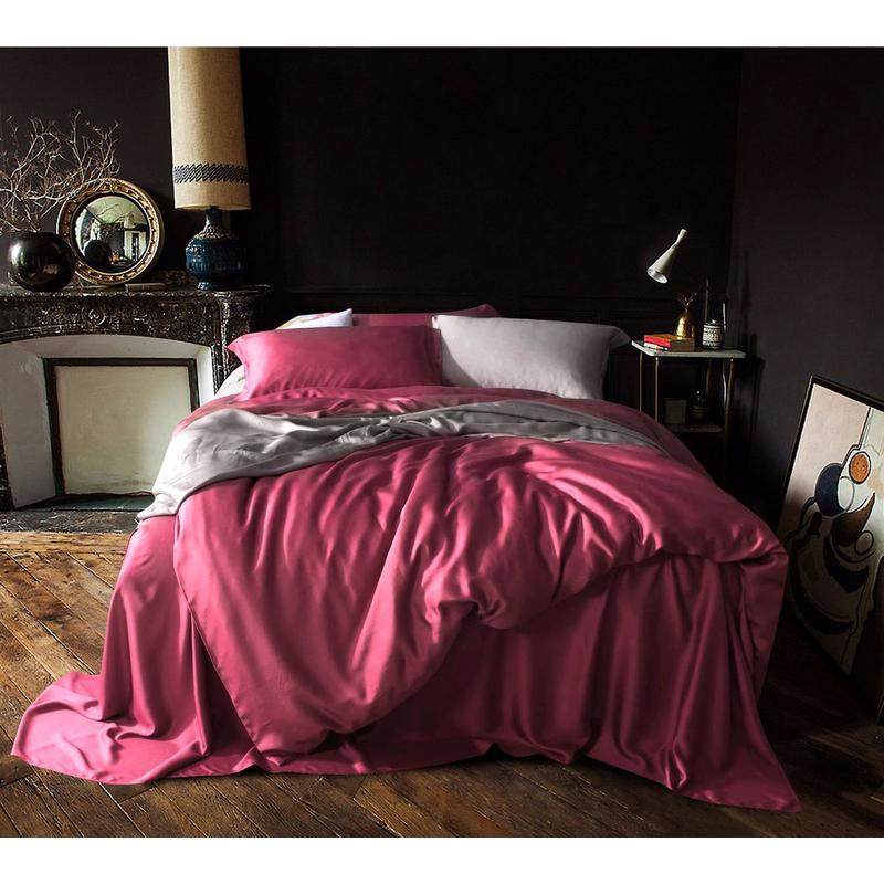 酒店莱赛尔天丝四件套60s纯色床上主题批发布草宾馆素色套件