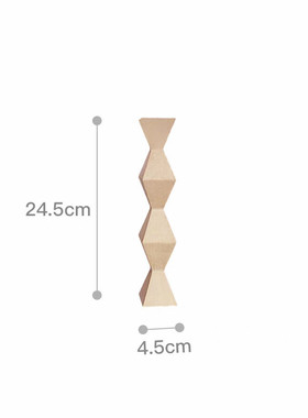 无尽柱之ins北欧几何形榉木胡桃木实木摆件 样板间装饰批发