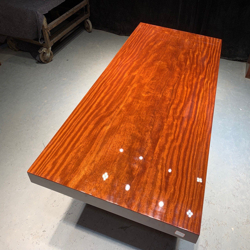 非洲花梨木实木大板桌红大板塔利奥坎巴花家用餐桌茶桌办公家具