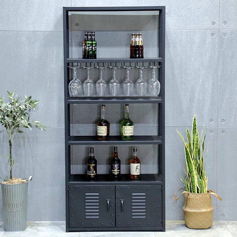 酒柜铁艺工业风 美式酒吧酒馆落地收纳酒架葡萄酒红酒展示置物架