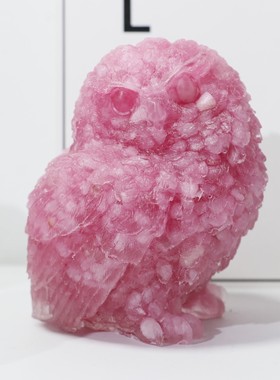 批发水晶碎石滴胶大号猫头鹰摆件成品汽车车载内饰饰品客厅品树脂