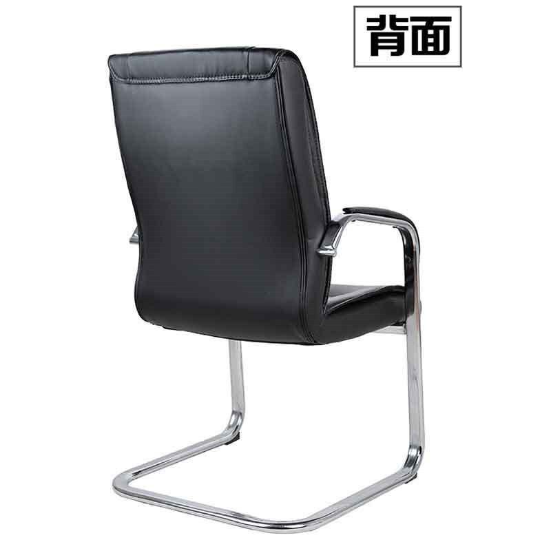 批发黑色西皮久坐会客办公椅子办公室弓形不累人体工学会议椅