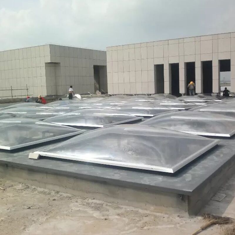 热销厂家供应聚碳酸酯pc耐力板采光罩厂房制作建筑pc采光罩采光罩