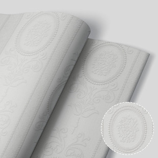 墙纸3d浮雕洛可可墙贴立体图案设计墙纸改造自粘壁纸房间卧室用品