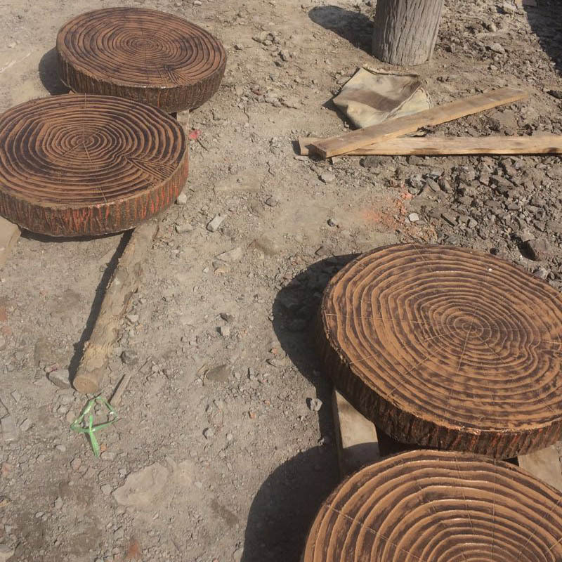 厂家供应水泥混凝土仿木树桩汀步梅花桩草萍踏步露水石