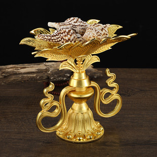 热销合金底托单个摆件底座海螺支架贝壳托品摆件玄关家居饰品工艺