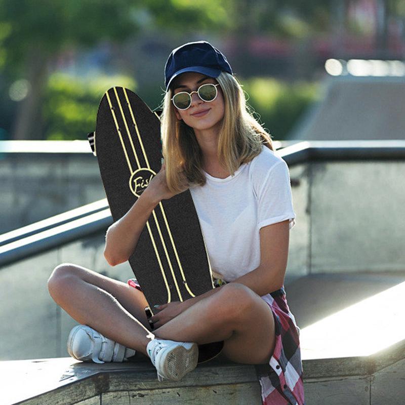 热销32寸成人免蹬陆地冲浪四轮滑板冲浪滑雪训练专用滑板s6弹簧桥