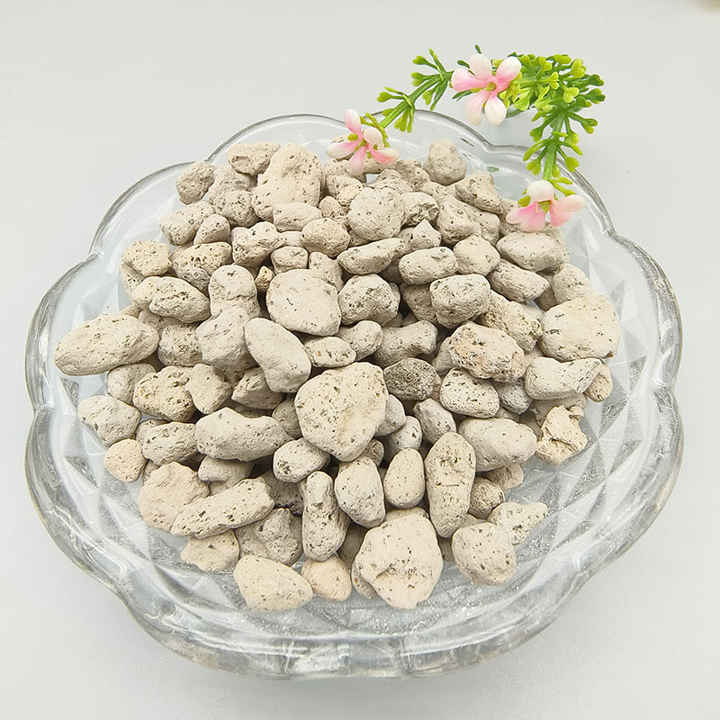 热销供应水处理轻石园艺垫底拌土灰白色滤材水族浮石造景轻石