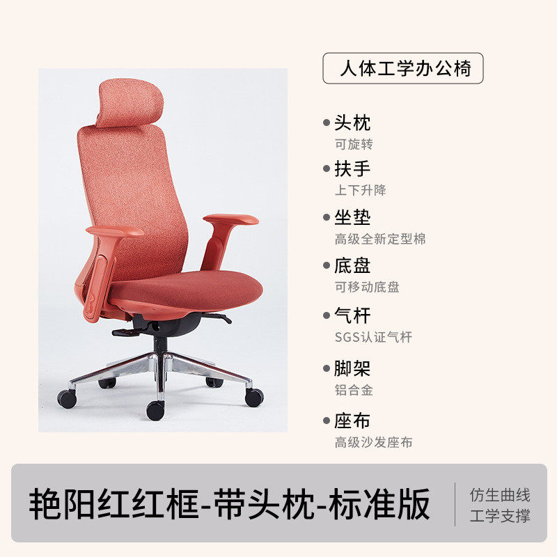 网布可躺办公椅子久坐不累家用办公电脑椅人体工学椅升降老板椅