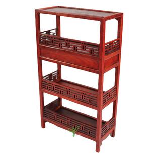 红酸枝木书架仿古微缩家具模型批发家居装饰品摆件书柜工艺品