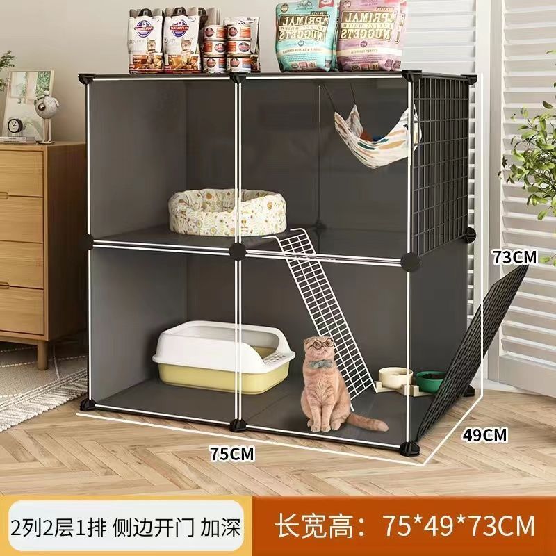 猫笼家用室内猫别墅厕所猫笼子猫舍带封闭式超大自由空间猫咪猫窝