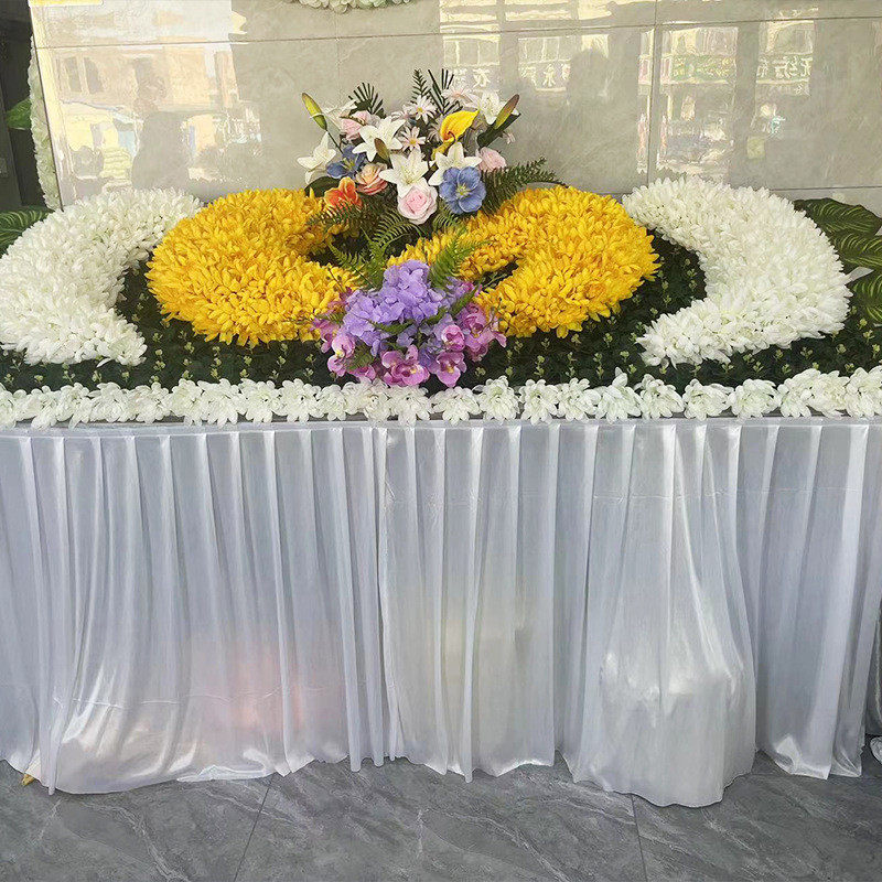 仿真花艺祭坛花冰棺仿真花灵堂布置围观花圈白事殡葬殡仪馆用品