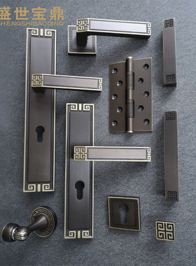 厂家批发中式室内木门锁gl552-g52卧室房间门锁家装铜锁实木门