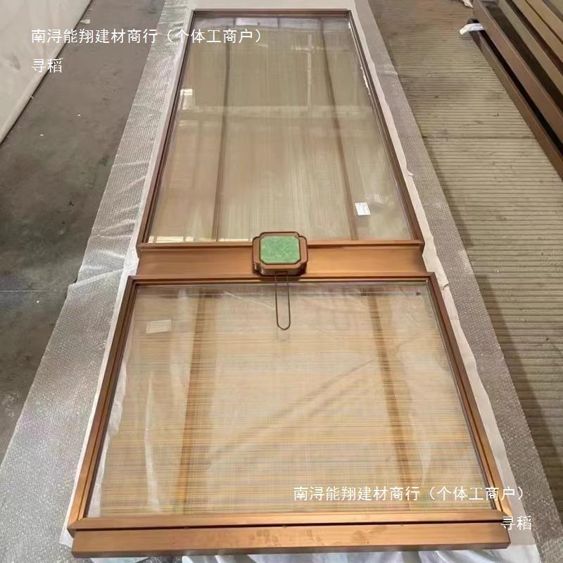 不锈钢艺术夹丝旋转门入户大堂玻璃屏风隔断酒店餐厅金属推拉门