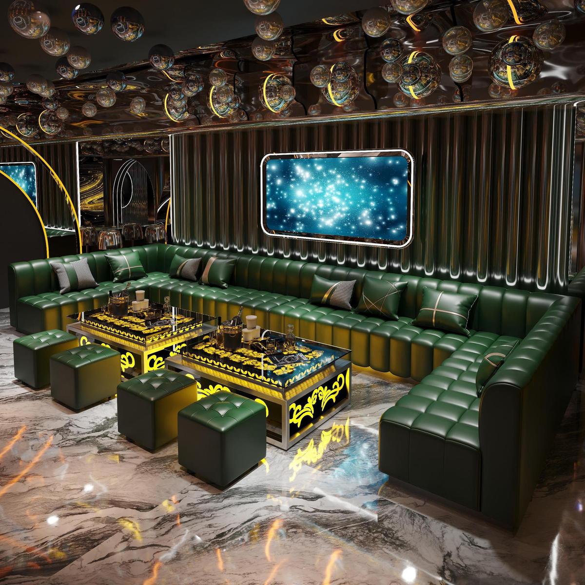 包厢私人影院酒吧夜总会ktv沙发港式轻奢清吧歌舞厅茶几沙发组合