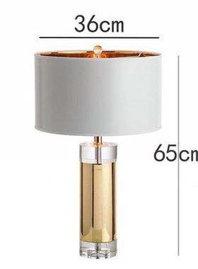 轻奢简约样板房摆件床头柜装饰摆件灯具卧室台台灯金属灯摆件