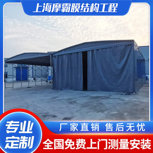 仓储仓库折叠伸缩遮阳棚户外活动电动棚普通手摇伸缩棚厂家安装