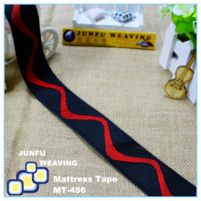 【床垫围边带提mt-456#黑红色大波浪】花带包边织带