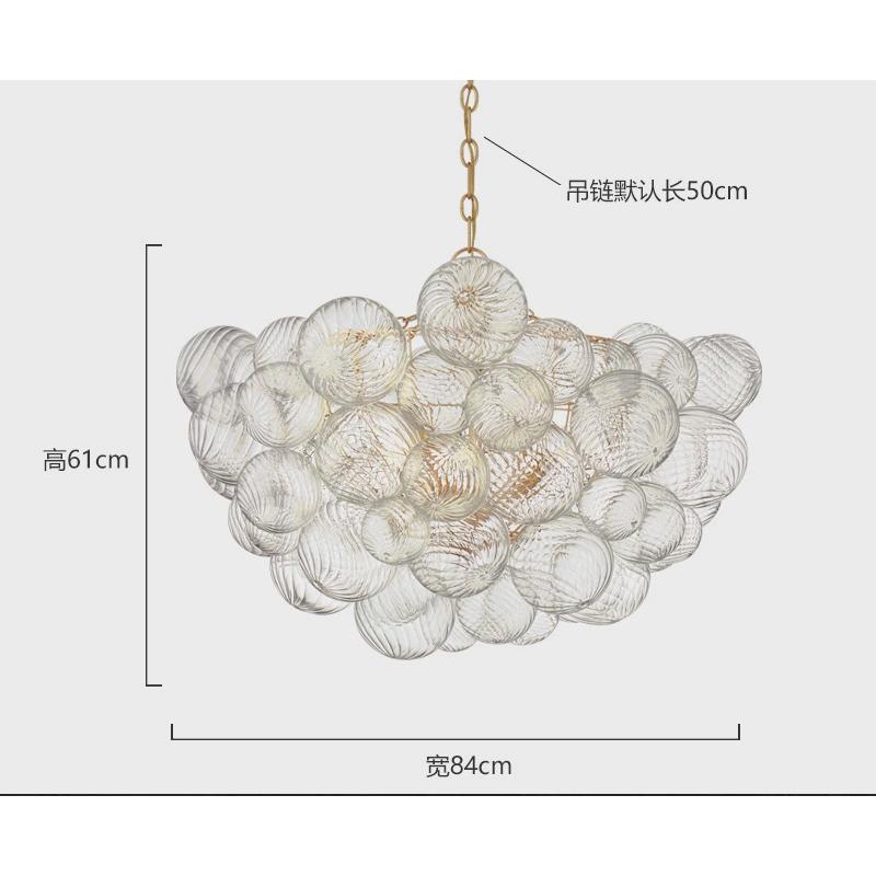 北欧客厅玻璃吊灯现代简约大气美式法式轻奢餐厅魔豆圆环形卧室灯