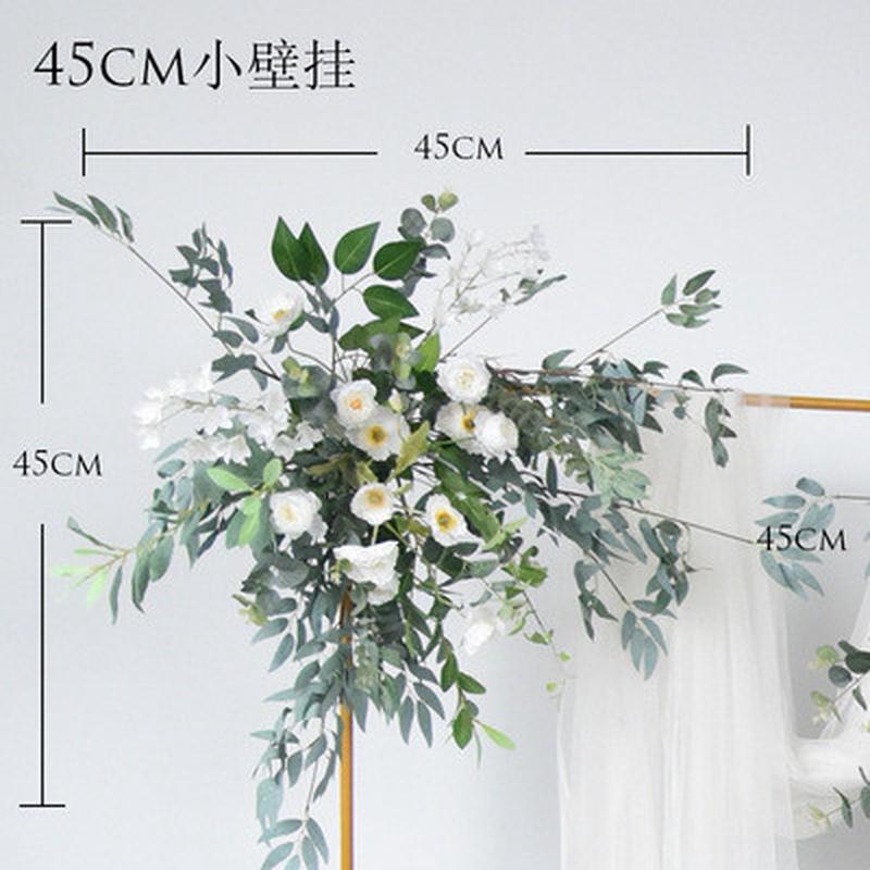 堂婚庆仿真植物假花玫瑰花束婚庆森系铁艺架子装饰路引背景花墙