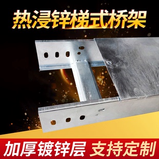 厂家供应热浸锌梯式桥架槽式防火桥架室外热安装浸锌梯式桥架