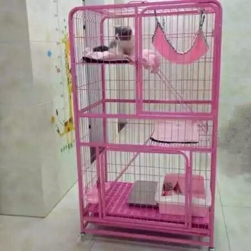 三层猫笼松鼠珍珠犬吉娃娃荷兰猪猫窝猫舍方管房子宠物窝厂家直供