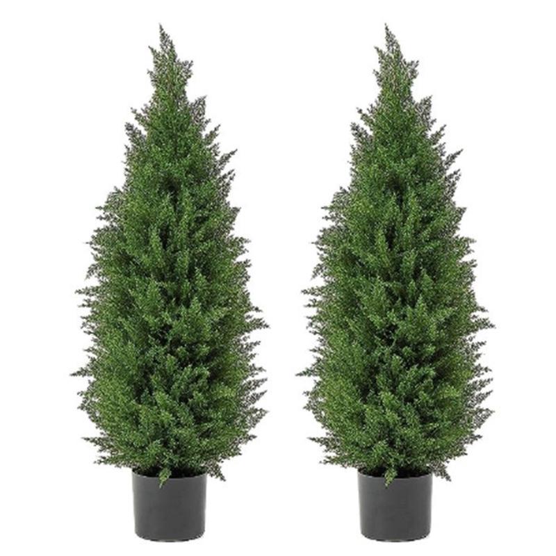 仿真松柏树室外松针假树绿植圣诞树店铺橱窗客厅装饰造景摆件