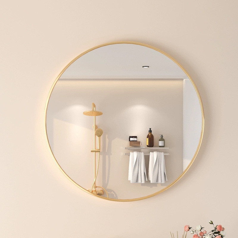 铝合金壁挂式卫生间圆形的镜子大镜子洗漱台梳妆镜浴室镜厂家批发