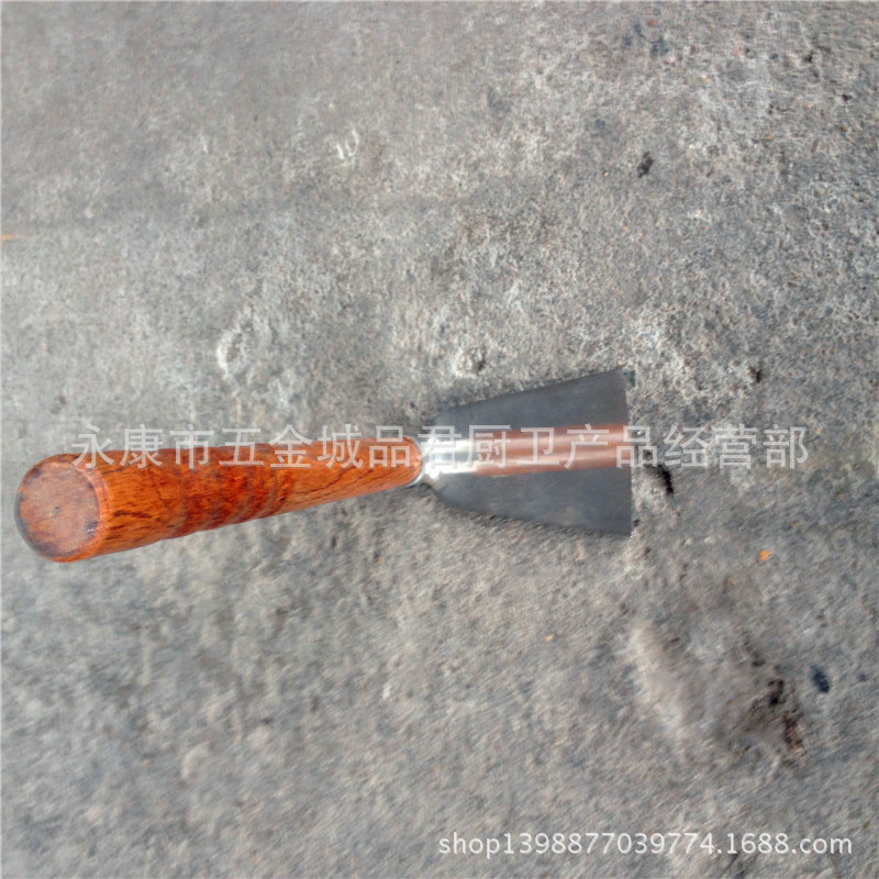 36.5cm防滑木柄单头单用小锄头扁锄头园林工具不锈钢园林锄