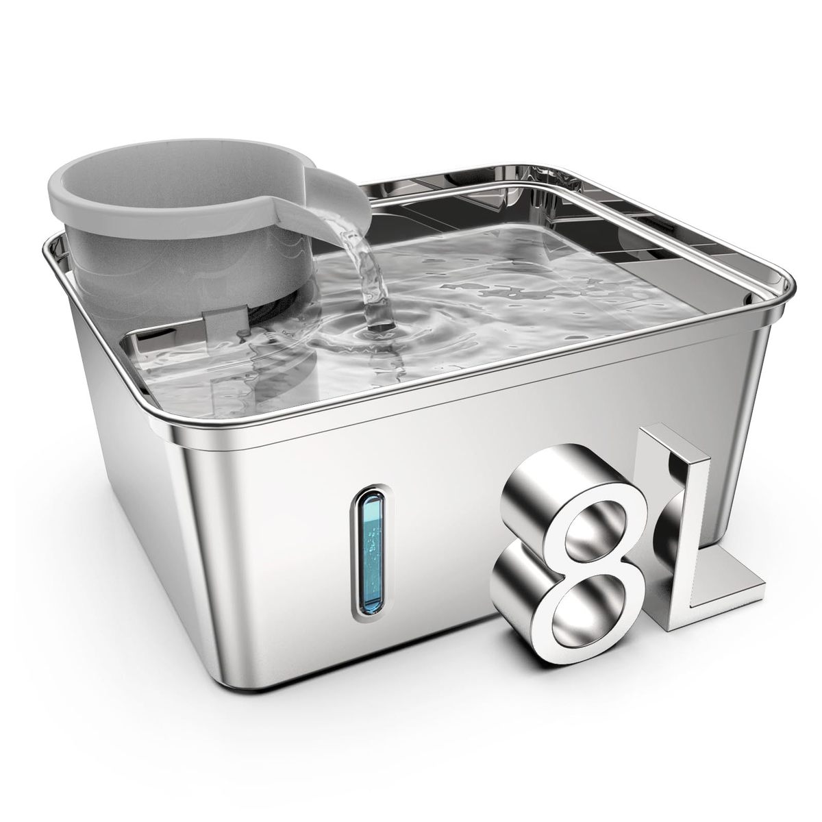 宠物猫咪饮水器饮水机流动水插电自动喂水器狗狗大容量304不锈钢