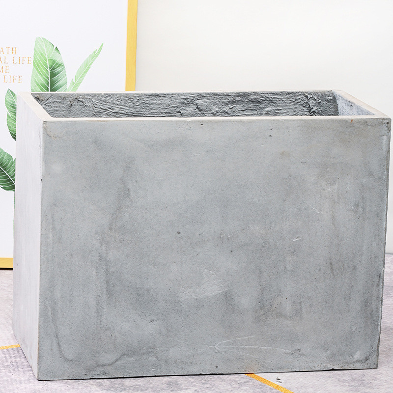 户外水泥花盆长方形镁阳台北欧风大号创意庭院泥客厅落地马槽花盆