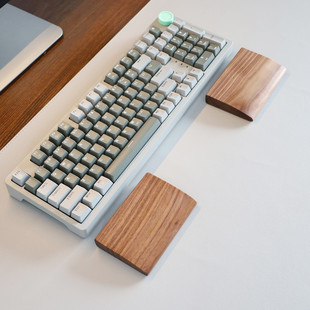 键盘单手托 游戏左手护腕垫Alice 75%客制化分体双手键盘掌托木质