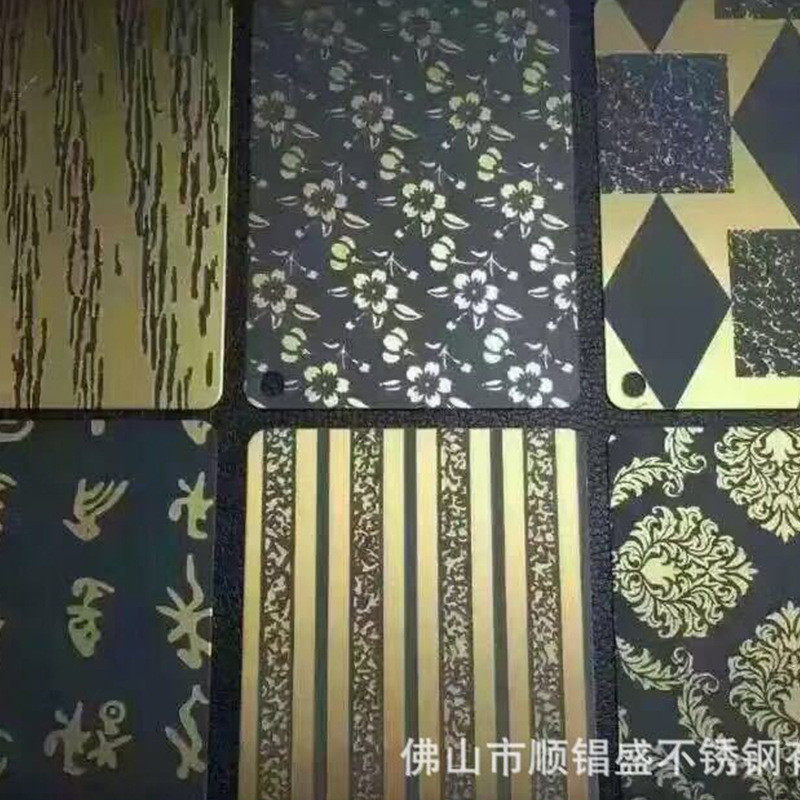 304不锈钢彩色板钛金酒钛玫瑰金香槟金灰钛宝石蓝黑红古