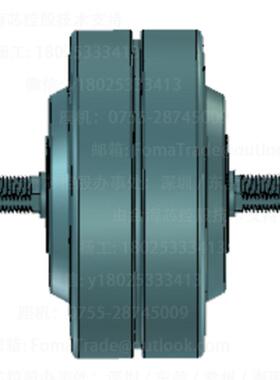 FomaTrade4寸深圳开发直流无刷轮毂电机双边轴pu轮抛球机电力马达