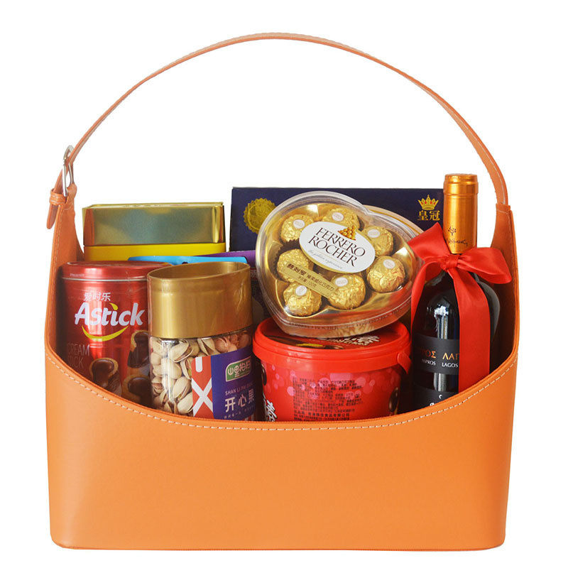 结婚礼品篮手提篮皮革礼篮过大礼篮子节日水果篮送礼海味包装篮子,收纳整理,橱柜收纳筐,淘宝优惠券,粉丝福利购,淘宝优惠卷