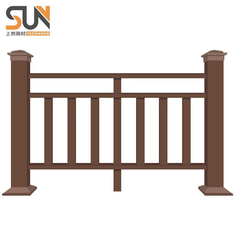 四川上栏杆塑木扶手塑木围栏户外栈道岚景区防护栏杆厂家定制