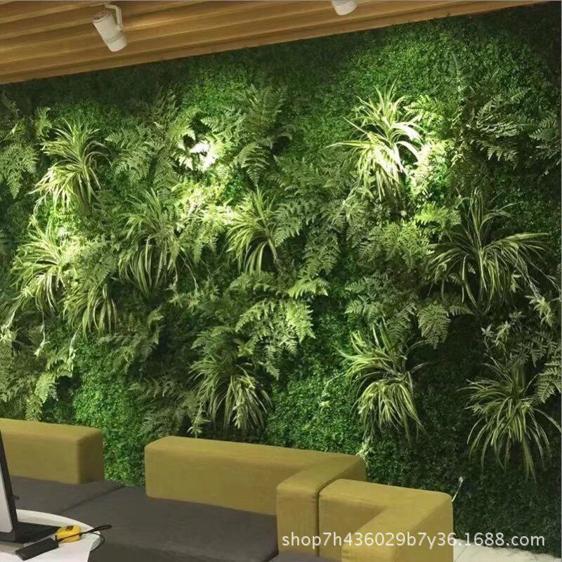 店人造绿植墙植物背景墙面装饰室内户外塑料假花仿真草坪招门头