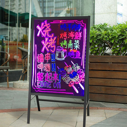 led广告牌荧光板电子闪光黑板夜光发光屏手写店铺门口宣传留言板