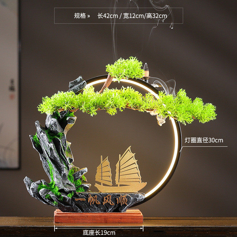 禅意新中式桌面摆件电视柜办公室茶几家居装饰创意工艺品开业礼品